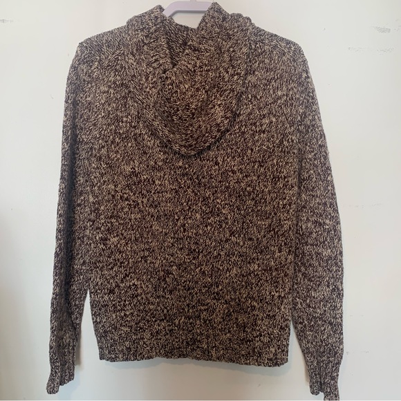 Vintage 1990s Polo Ralph Lauren Brown 100% Cotton Fisherman Toggle Sweater Sz L - Picture 5 of 8